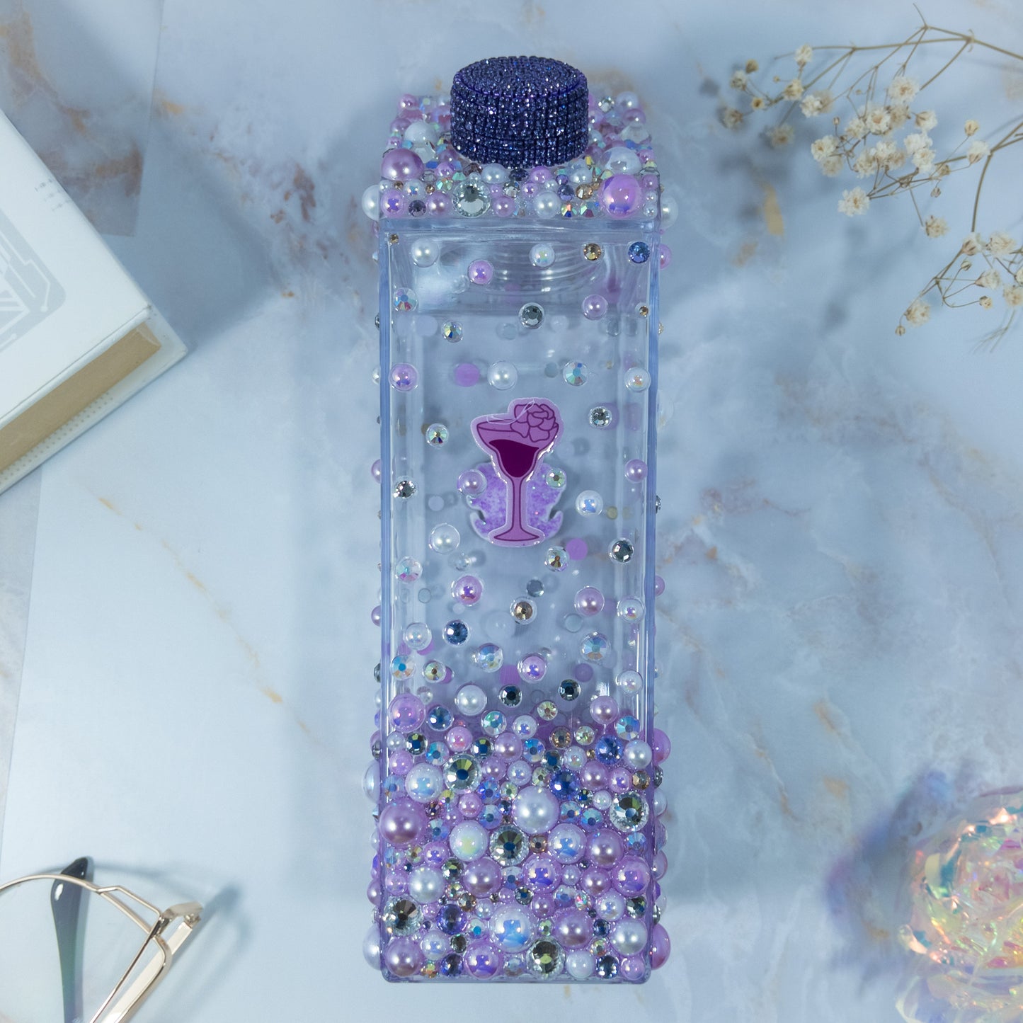 Purple Bedazzled Bottle