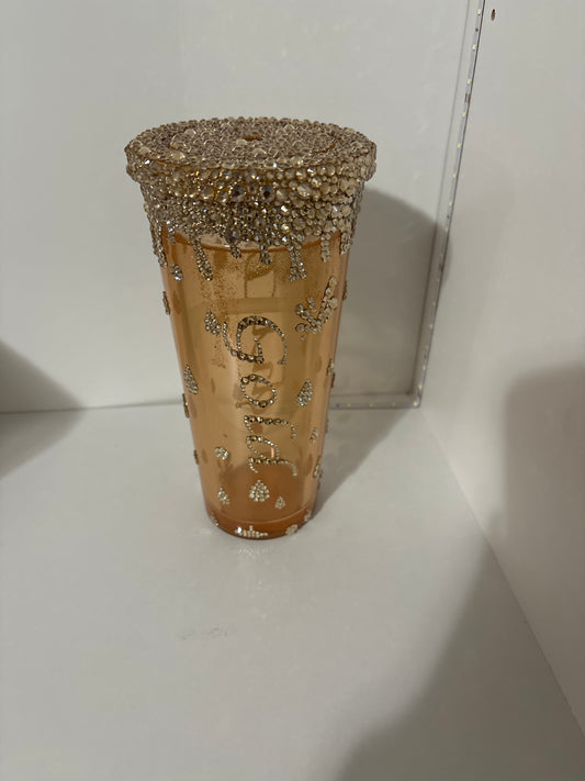 Gold drip Tumbler