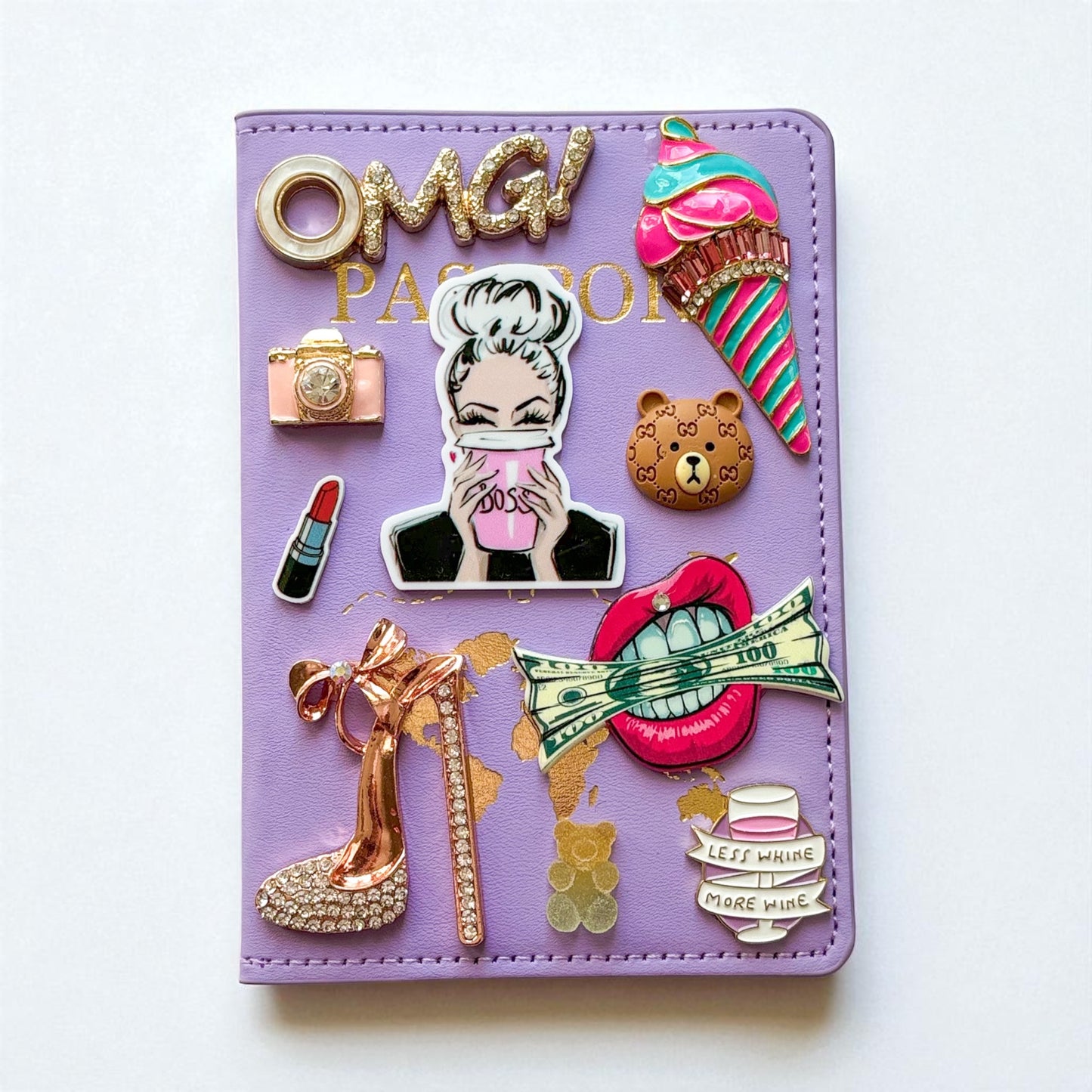 Purple charmed Passport Cover