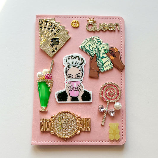 Pink charmed Passport Cover