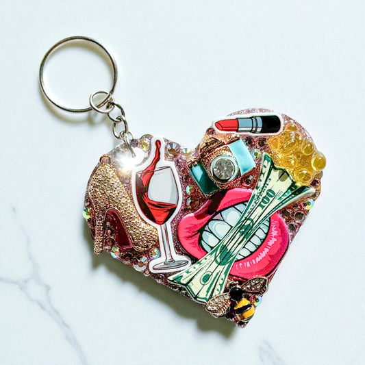 Blinged out keychain