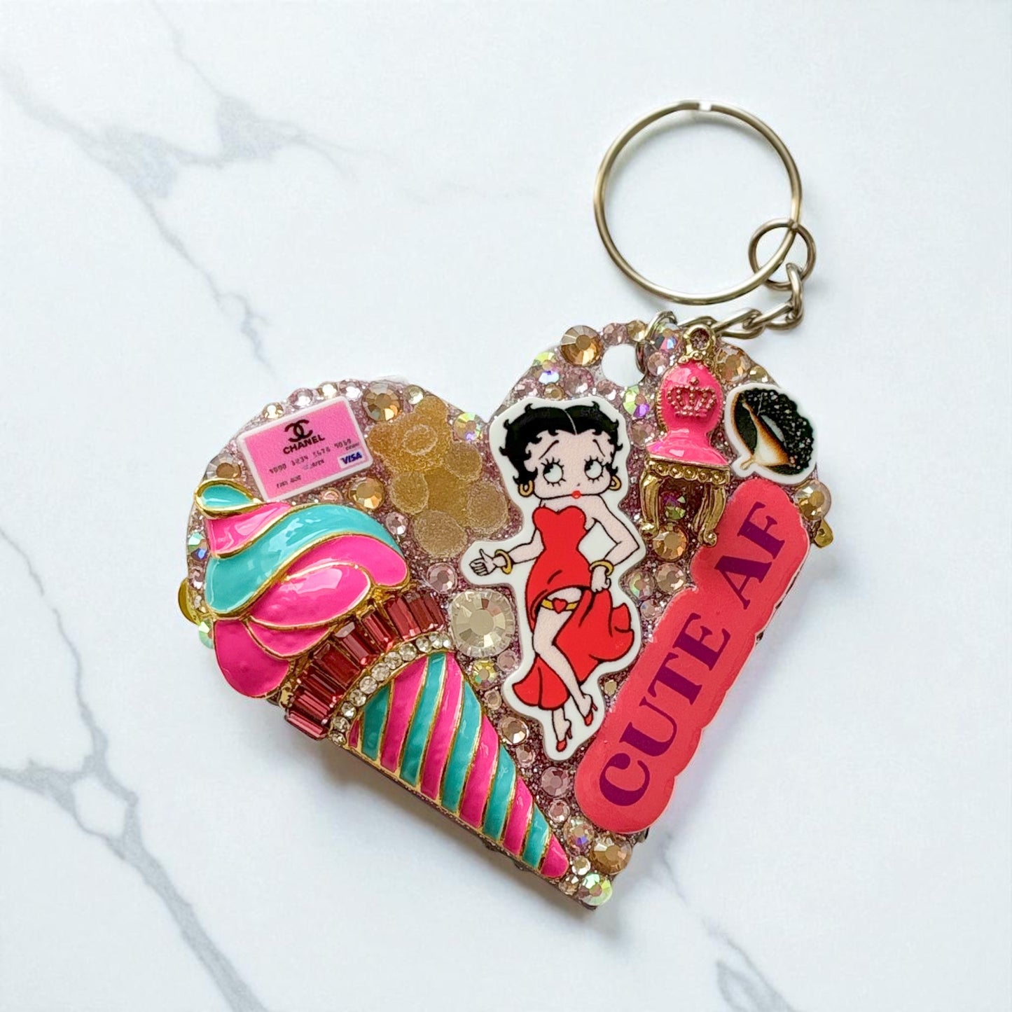 Blinged out keychain