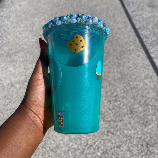 Teal bling Tumbler