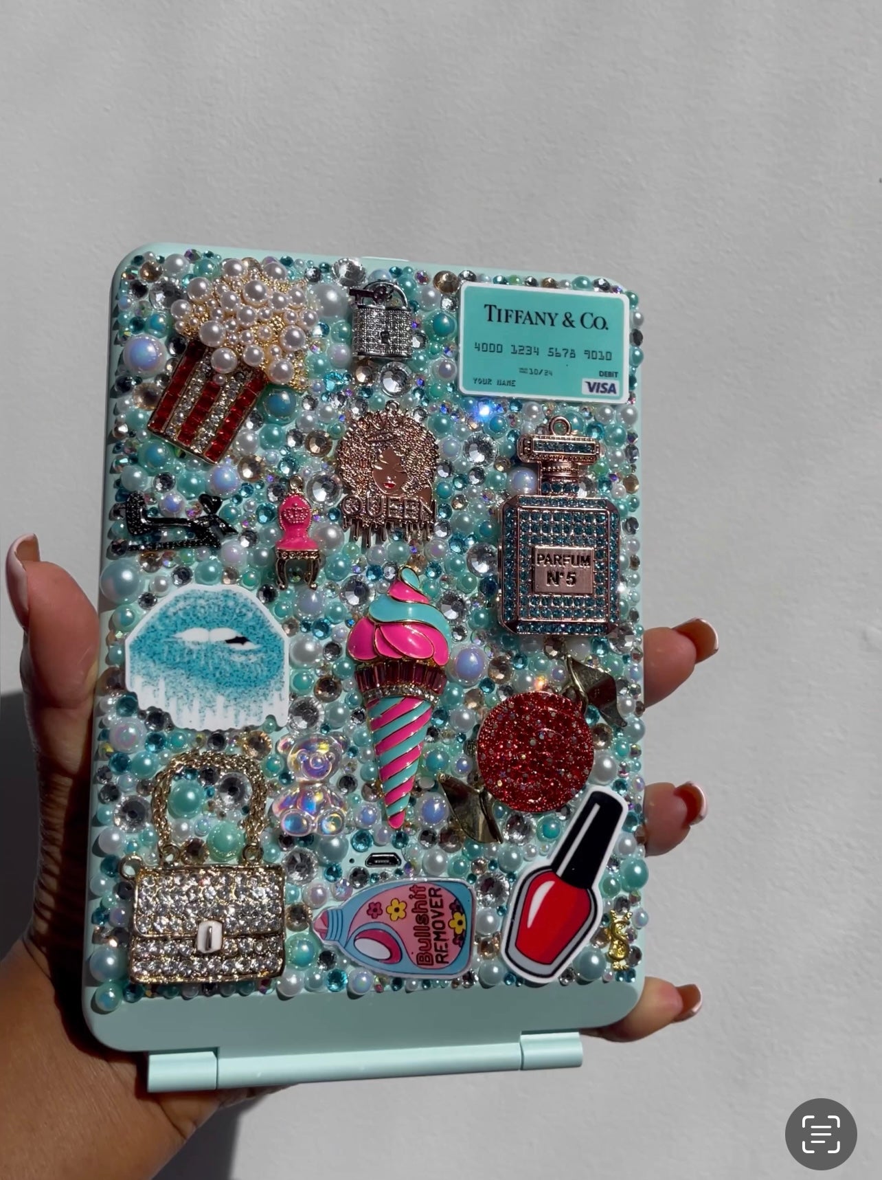 Mint Bling Mirror