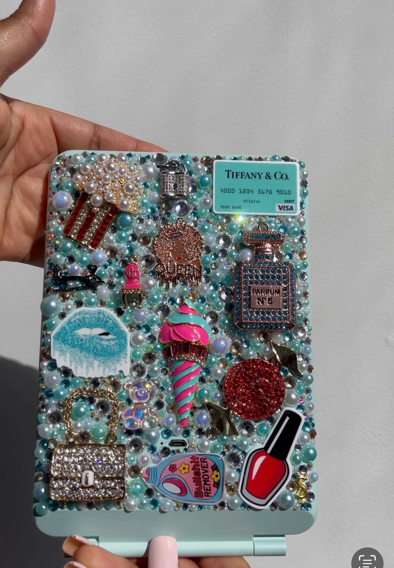 Mint Bling Mirror
