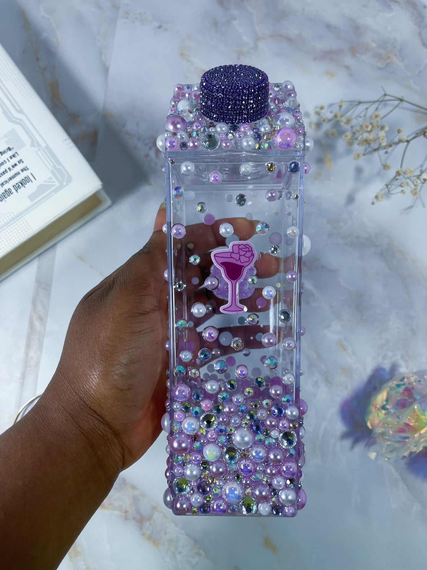 Purple Bedazzled Bottle